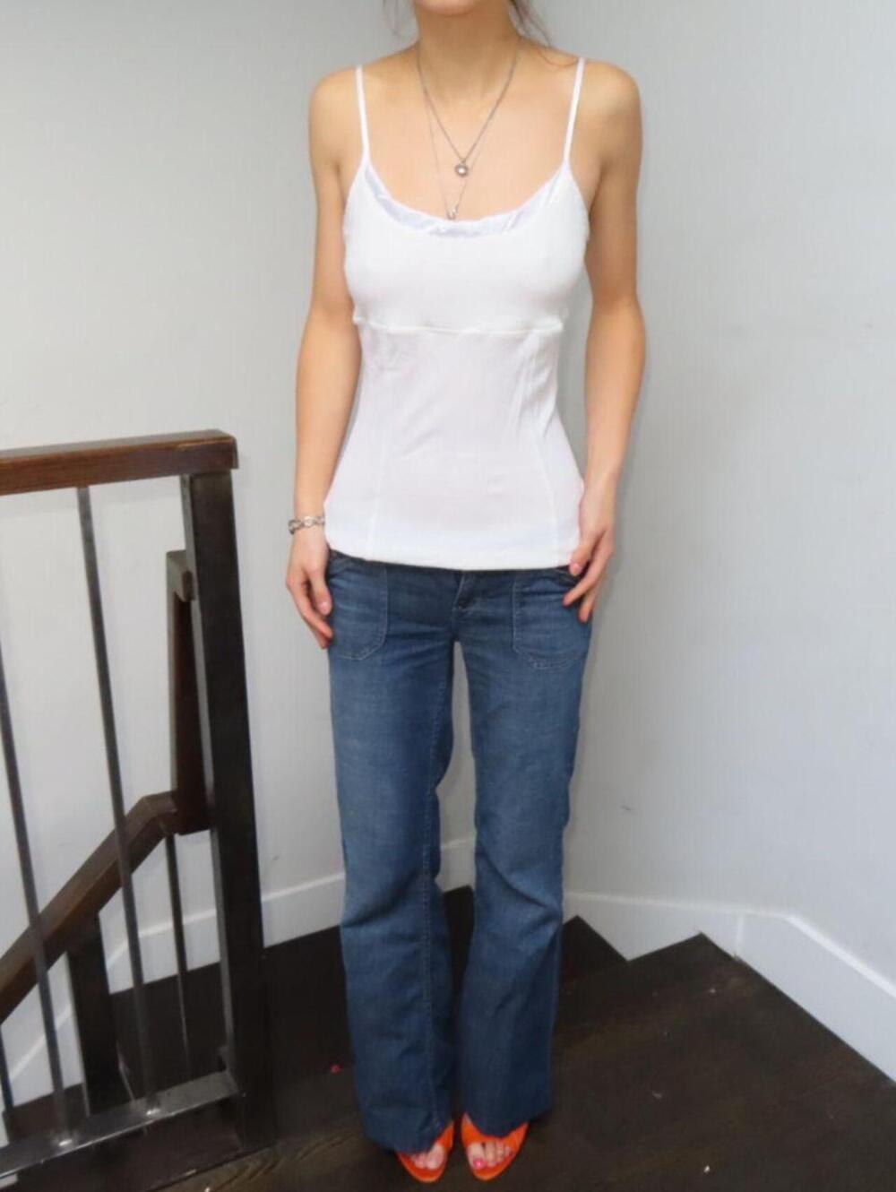 Guess Women's White Vests-tanks-cami